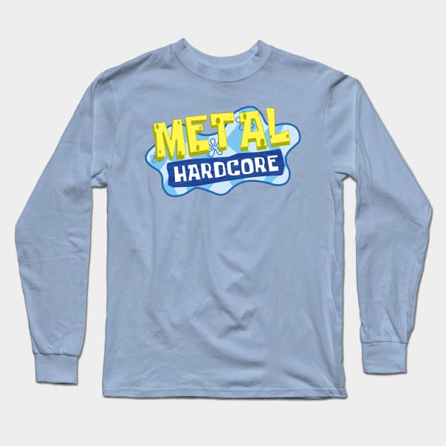 Metal Hardcore Spongebob Long Sleeve T-Shirt by argobel13